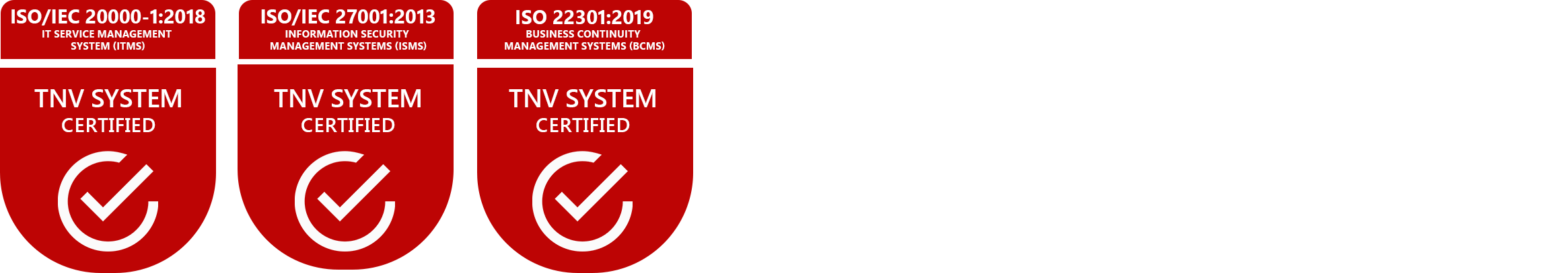 Vatebra is ISO 20000, 27001 and 22301 certified